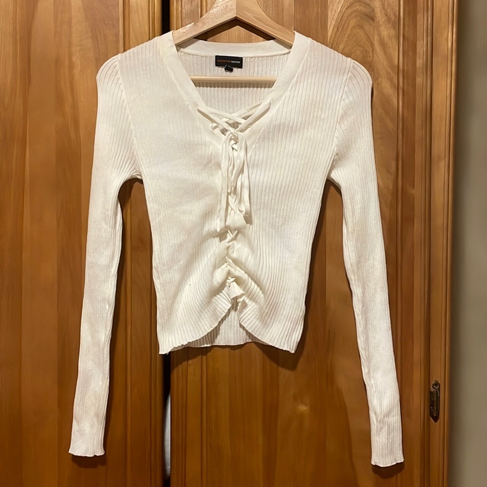 White Ribbon Top